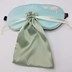 Picture of 100% 19 Momme Silk Sleep Mask Blindfold with Handmade Classy Stylish Embroidery and Pure Silk Elastic Strap-Peacock 