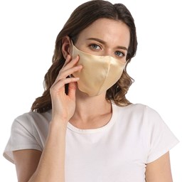 Picture of 100% Mulberry Silk Face Mask with Filter Pocket Adjustable-Gold