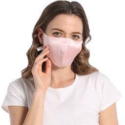Picture of 100% Mulberry Silk Face Mask with Filter Pocket Adjustable-Baby Pink