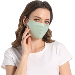 Picture of 100% Mulberry Silk Face Mask with Filter Pocket Adjustable-Pea Green