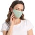 Picture of 100% Mulberry Silk Face Mask with Filter Pocket Adjustable-Pea Green