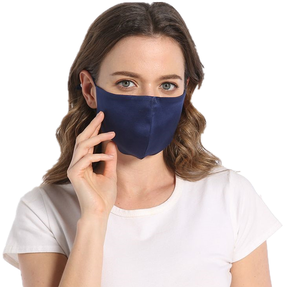  ROSEWARD 100% Mulberry Silk Face Mask for Adults Breathable  Cooling Comfortable Cute Cloth Facemask Thin Lightweight-Black : Health &  Household