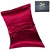 Picture of ROSEWARD Real 22 Momme Silk Pillowcase Hypoallergenic Pure Organic Natural 100% Mulberry Silk Pillow Case for Women Hair and Skin Queen Size with Zipper (Red)
