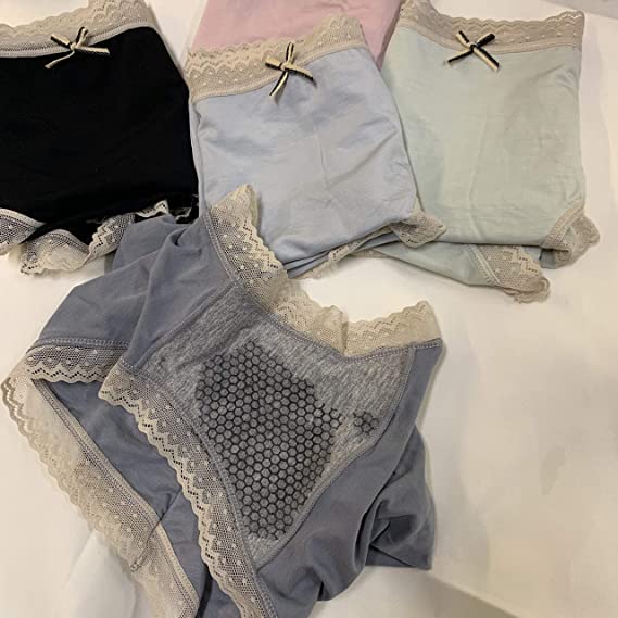 Women's Mid Waist Cotton Underwear Soft Breathable panties(5 Pack)