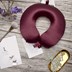 Picture of 100% Mulberry Silk Neck Pillow for Travel 22 Momme Real Silk Travel Pillow for Pain Relief Sleeping , Pure Organic Silk Airplane Pillow, Anti Wrinkle Travel Pillow for Women made in USA 